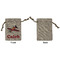 Airplane Small Burlap Gift Bag - Front Approval