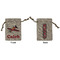 Airplane Small Burlap Gift Bag - Front & Back (Personalized)