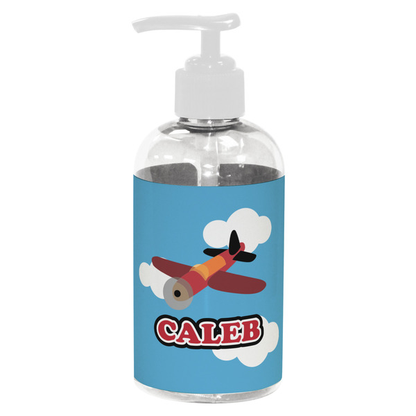 Custom Airplane Plastic Soap / Lotion Dispenser (8 oz - Small - White) (Personalized)