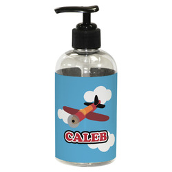 Airplane Plastic Soap / Lotion Dispenser (8 oz - Small - Black) (Personalized)