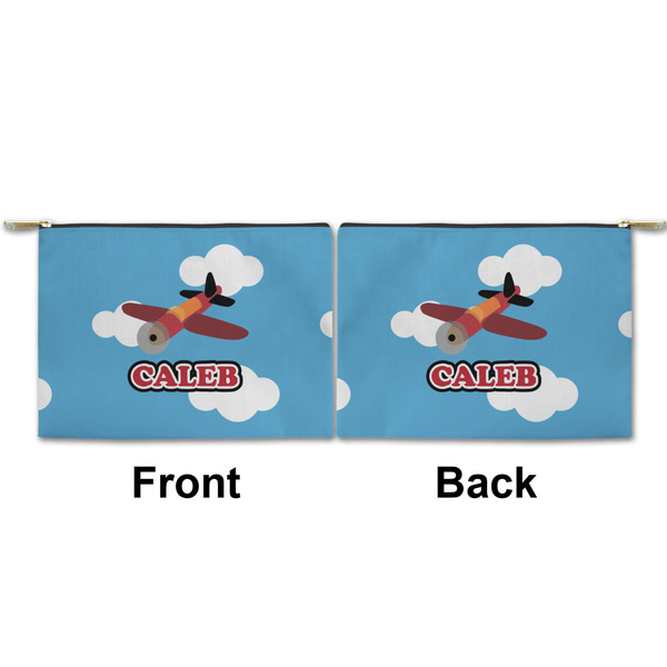 Airplane Small Zipper Pouch Approval (Front and Back)