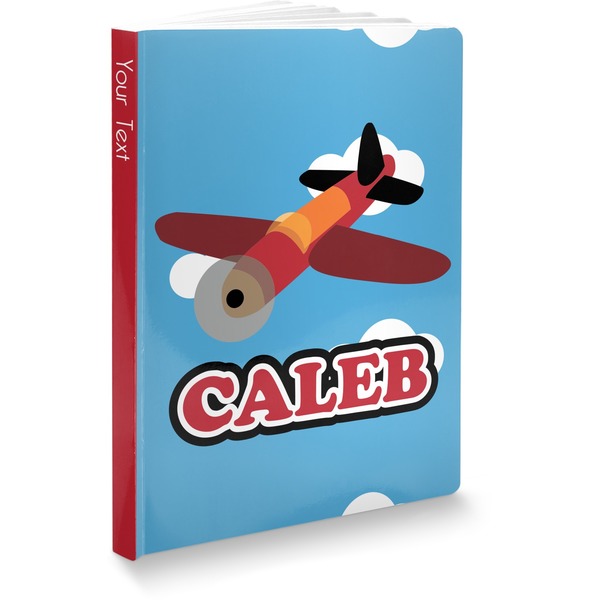 Custom Airplane Softbound Notebook - 5.75" x 8" (Personalized)