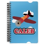 Airplane Spiral Notebook - 7x10 w/ Name or Text