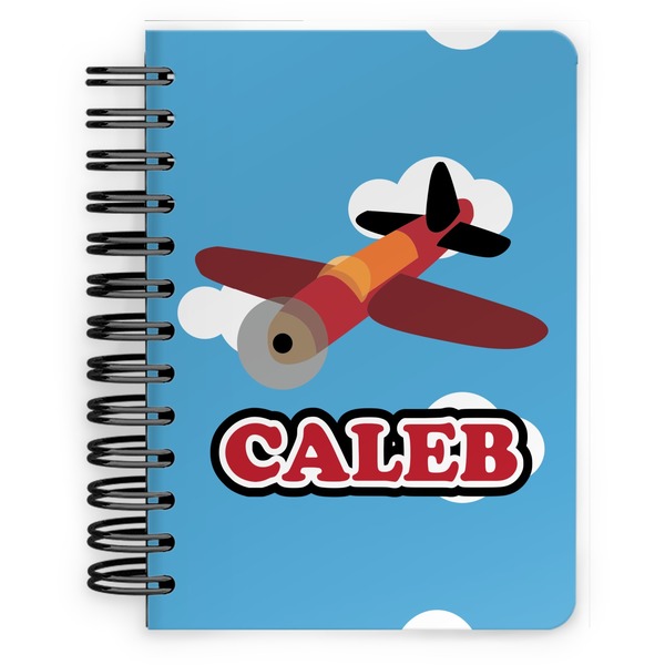 Custom Airplane Spiral Notebook - 5x7 w/ Name or Text