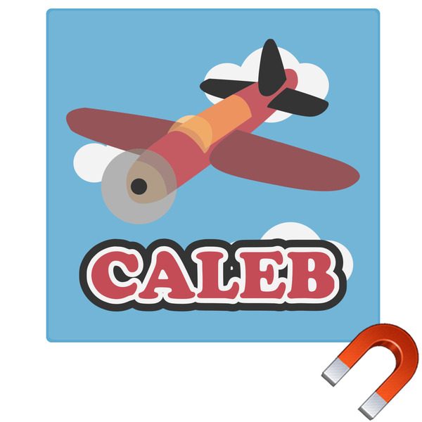 Custom Airplane Square Car Magnet - 10" (Personalized)