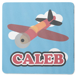 Airplane Square Rubber Backed Coaster (Personalized)