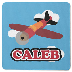 Airplane Square Rubber Backed Coaster (Personalized)