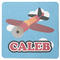 Airplane Square Rubber Backed Coaster (Personalized)