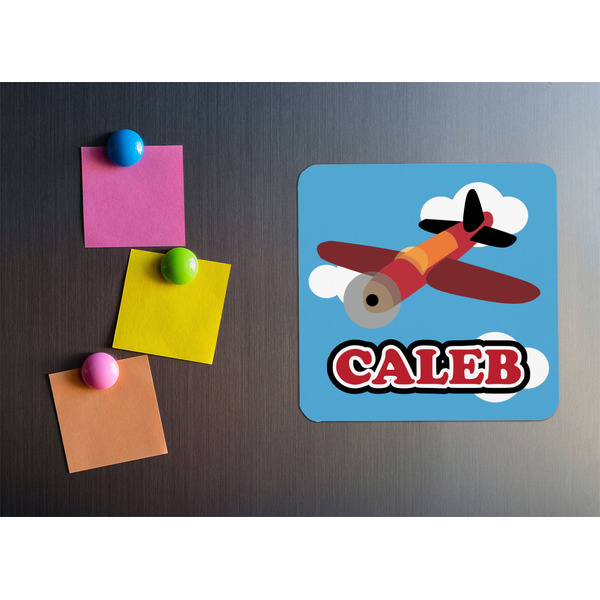 Airplane Square Fridge Magnet - LIFESTYLE