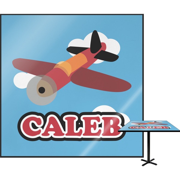 Custom Airplane Square Table Top - 30" (Personalized)
