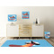 Airplane Square Wall Decal Wooden Desk