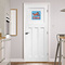 Airplane Square Wall Decal on Door