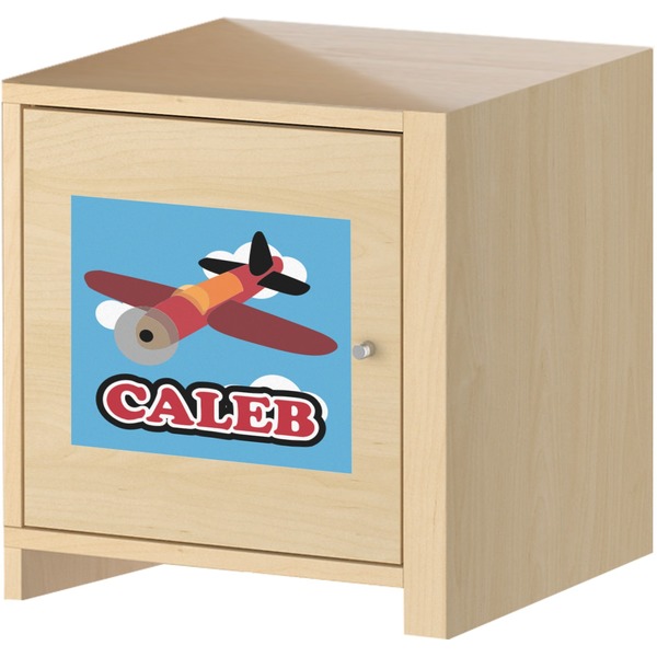 Airplane Square Wall Decal on Wooden Cabinet