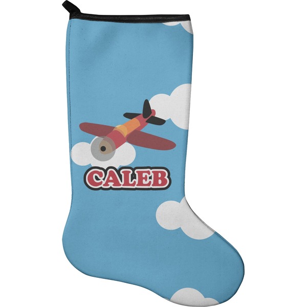 Custom Airplane Holiday Stocking - Neoprene (Personalized)