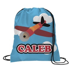 Airplane Drawstring Backpack - Medium (Personalized)
