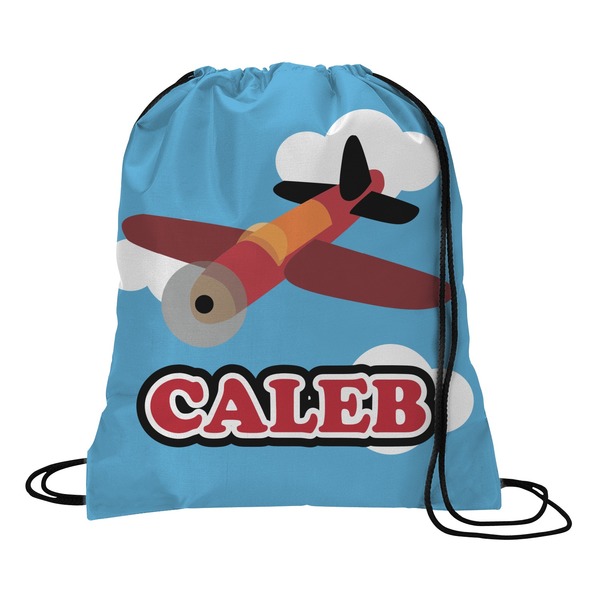 Custom Airplane Drawstring Backpack - Medium (Personalized)
