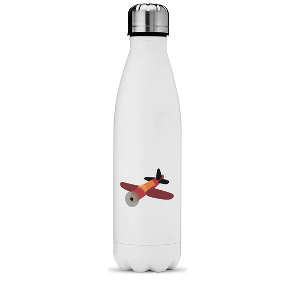 Custom Airplane Water Bottle - 17 oz. - Stainless Steel - Full Color Printing (Personalized)