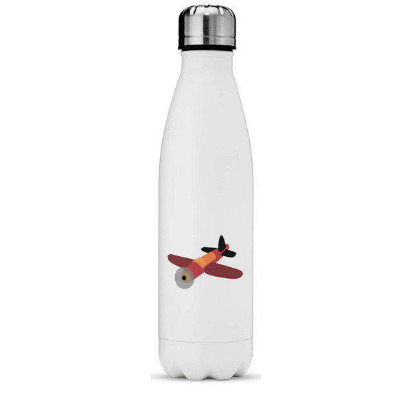 Custom Airplane Water Bottle - 17 oz. - Stainless Steel - Full Color Printing (Personalized)