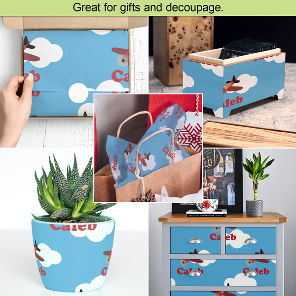 Airplane Tissue Paper - In Use Collage