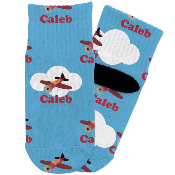 Custom Airplane Toddler Ankle Socks (Personalized)