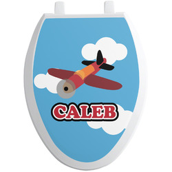 Airplane Toilet Seat Decal - Elongated (Personalized)