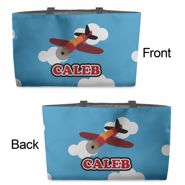 Airplane Tote w/Black Handles - Front & Back Views
