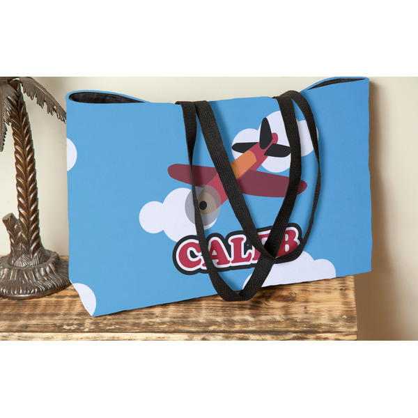 Airplane Tote w/Black Handles - Lifestyle View