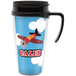 Airplane Acrylic Travel Mug with Handle (Personalized)