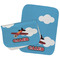 Airplane Two Rectangle Burp Cloths - Open & Folded