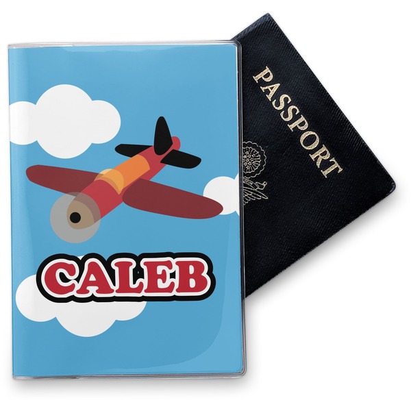 Custom Airplane Vinyl Passport Holder (Personalized)