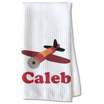 Airplane Kitchen Towel - Waffle Weave - Partial Print (Personalized)