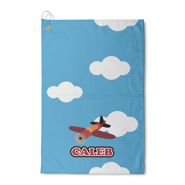 Custom Airplane Waffle Weave Golf Towel (Personalized)