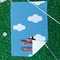 Airplane Waffle Weave Golf Towel - In Context