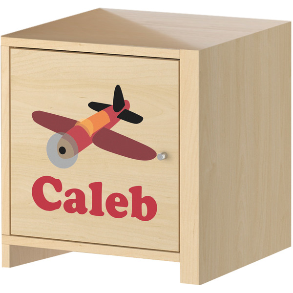 Airplane Wall Graphic on Wooden Cabinet