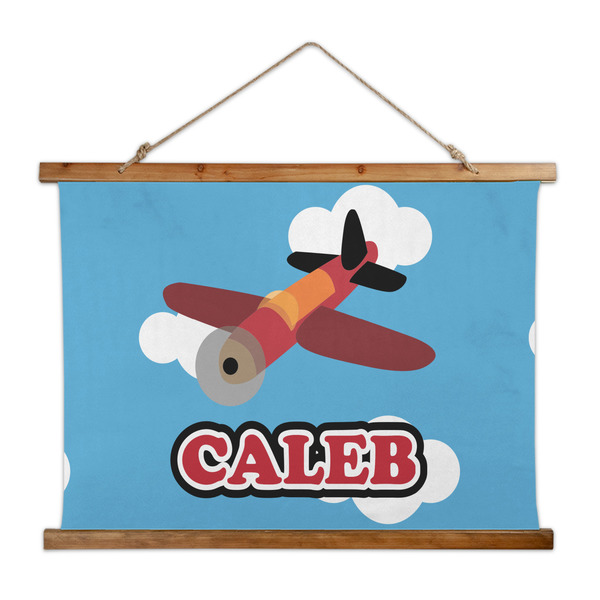 Custom Airplane Wall Hanging Tapestry - Wide (Personalized)