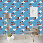 Airplane Wallpaper & Surface Covering (Water Activated - Removable)