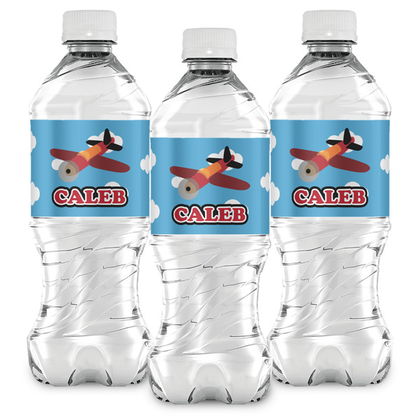 Airplane Water Bottle Labels - Front View