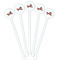 Airplane White Plastic 5.5" Stir Stick - Fan View