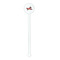 Airplane White Plastic 5.5" Stir Stick - Round - Single Stick