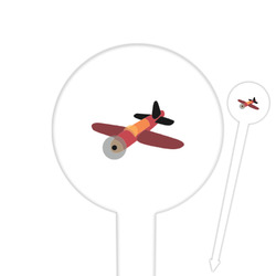 Airplane Round Plastic Food Picks