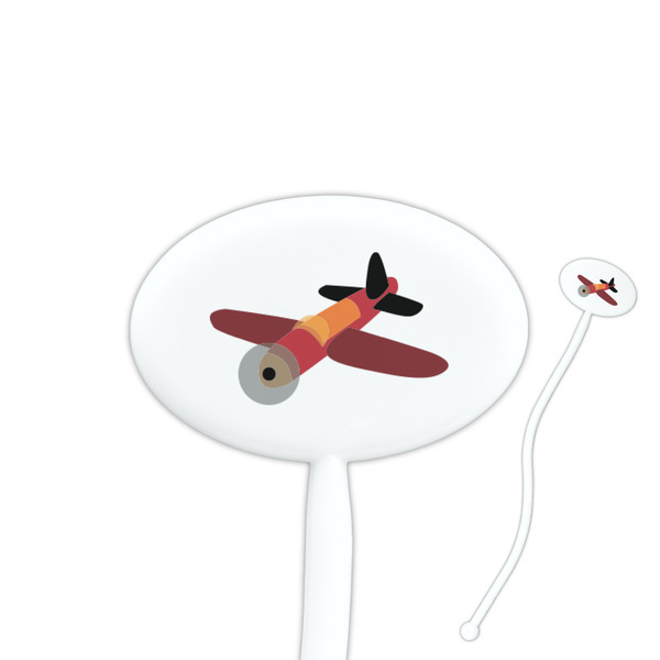 Custom Airplane Oval Plastic Stir Sticks