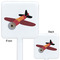 Airplane White Plastic Stir Stick - Double Sided - Approval