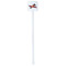 Airplane White Plastic Stir Stick - Double Sided - Square - Single Stick