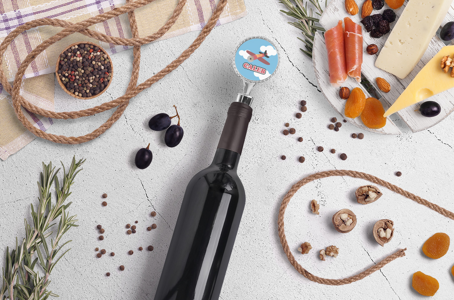 Custom Airplane Wine Bottle Stopper (Personalized) YouCustomizeIt
