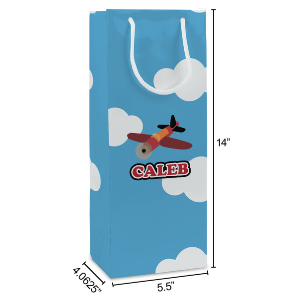Airplane Wine Gift Bag - Dimensions