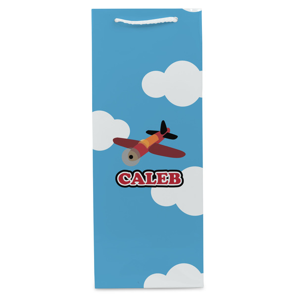 Airplane Wine Gift Bag - Gloss - Front