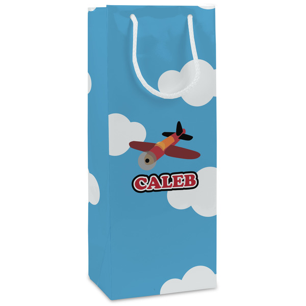 Custom Airplane Wine Gift Bags - Gloss (Personalized)