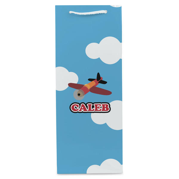 Airplane Wine Gift Bag - Matte - Front