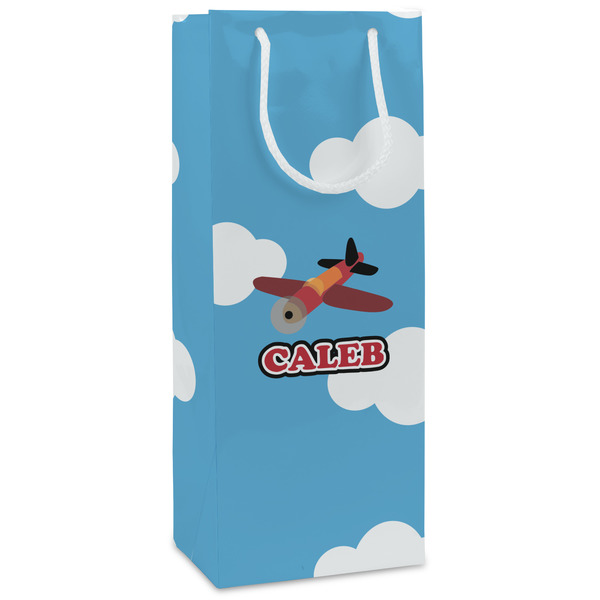 Custom Airplane Wine Gift Bags - Matte (Personalized)
