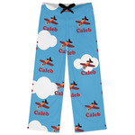 Airplane Womens Pajama Pants - M (Personalized)